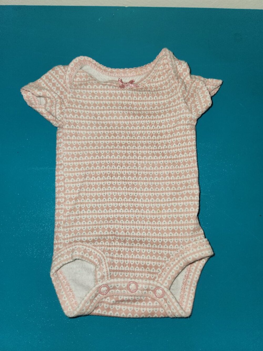 Carter’s Child of Mine Preemie Baby Girl Pink Heart Bodysuit